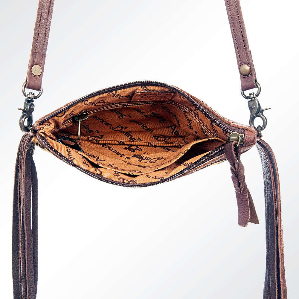 American Darling Small Crossbody Hair On Genuine Leather Western Women Bag Handbag Purse | for Cute