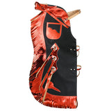Hilason Western Pro Rodeo Bull Riding Chaps Leather Youth Kid