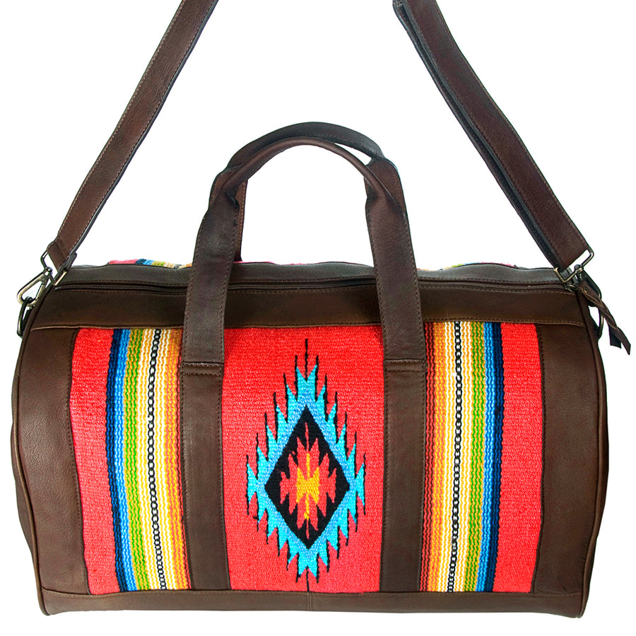 American Darling Duffel Saddle Blanket Genuine Leather Western Women Bag | Handbag Duffle Weekend Travel Bags for