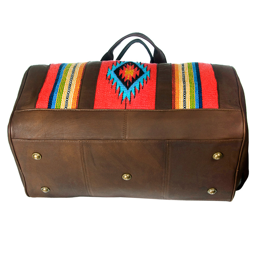 American Darling Duffel Saddle Blanket Genuine Leather Western Women Bag | Handbag Duffle Weekend Travel Bags for