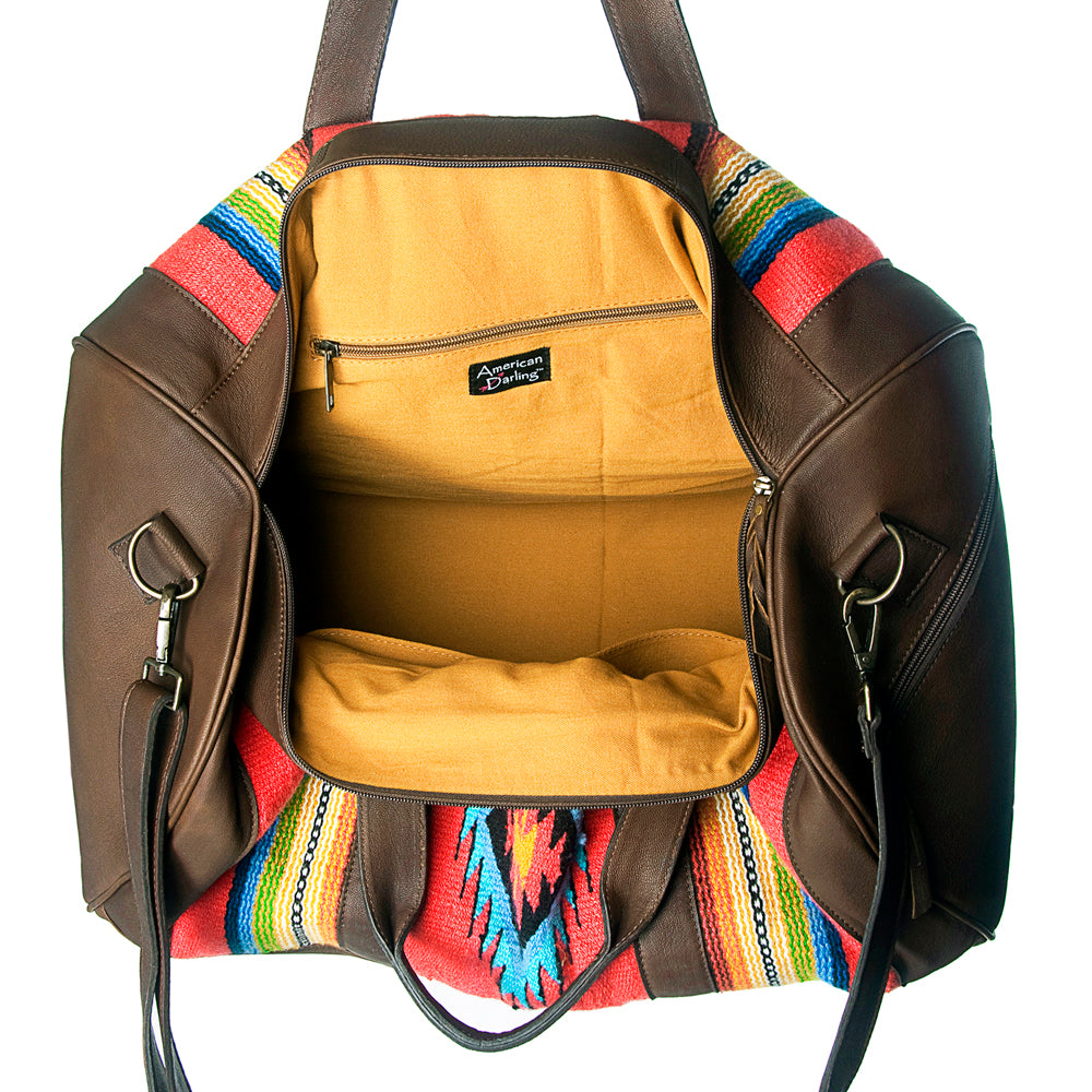 ADBGZ216 American Darling Saddle Blanket Genuine Leather Women Bag Western Handbag Purse