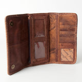 American Darling ADBG486A Wallet Hand Tooled Genuine Leather Women Bag Western Handbag Purse