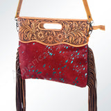 American Darling Clutch Hand Tooled Saddle Blanket Fabric Genuine Leather Western Women Bag Handbag Purse | Purses for Cute