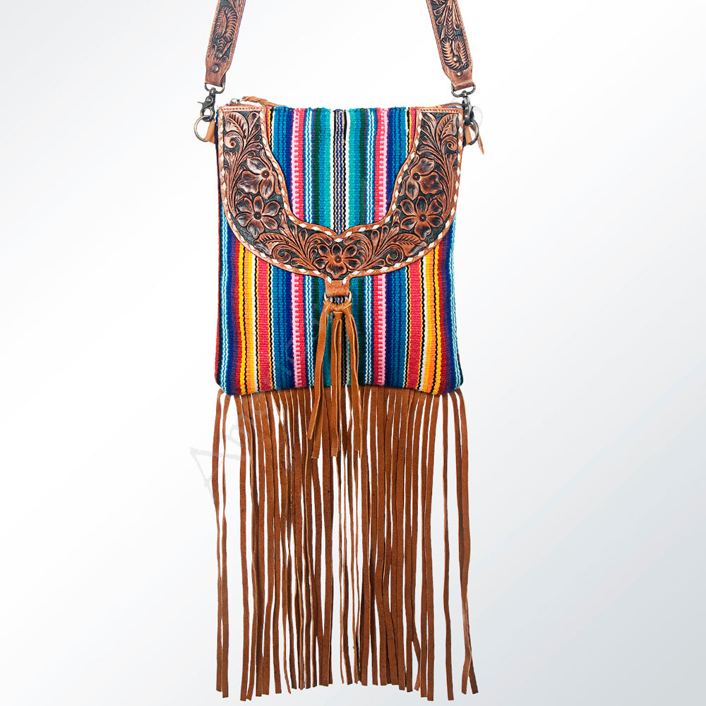 American Darling Large Crossbody Hand Tooled Saddle Blanket Genuine Leather Western Women Bag Handbag Purse | for Cute