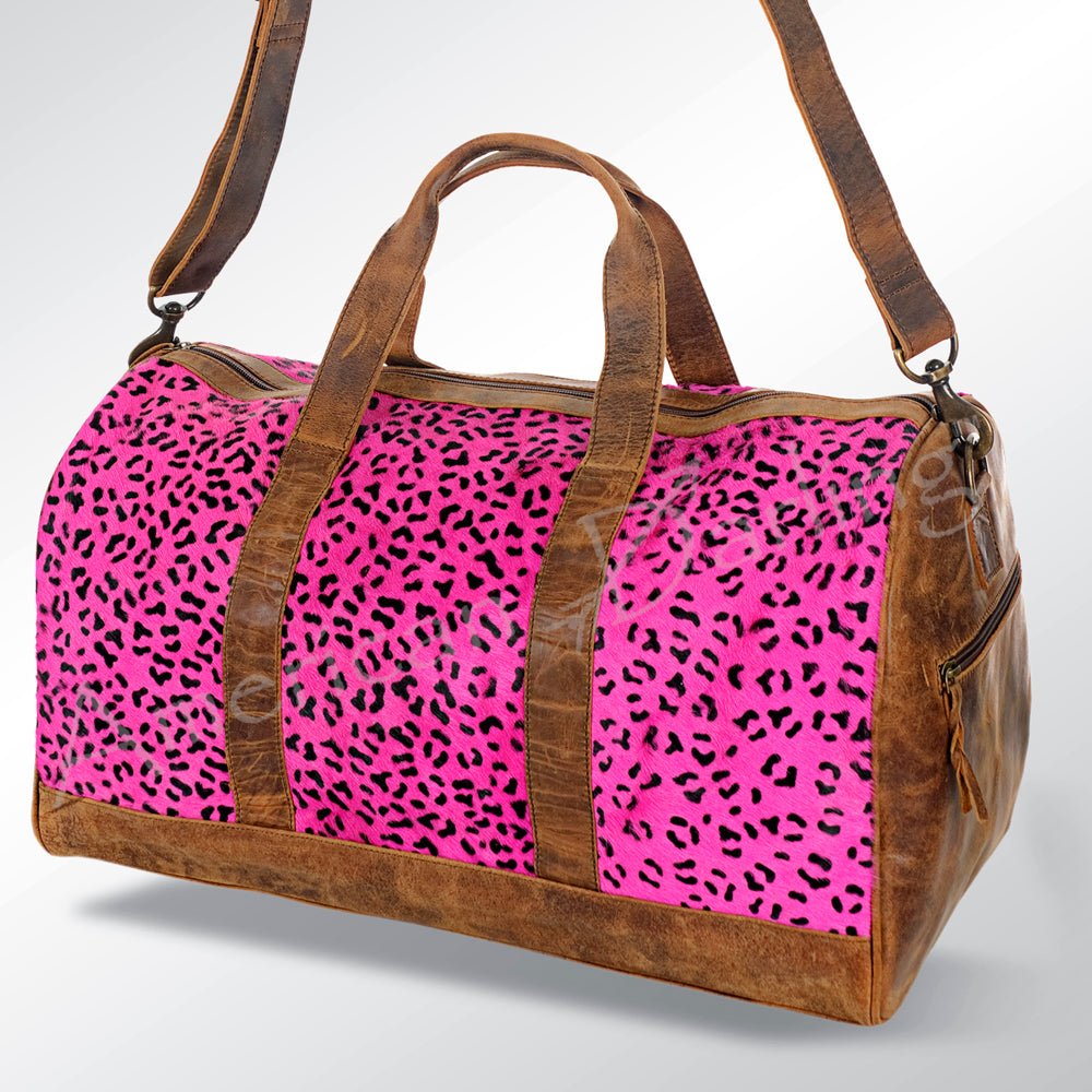 American Darling Duffel Hair On Genuine Leather Western Women Bag | Handbag Duffle Weekend Travel Bags for