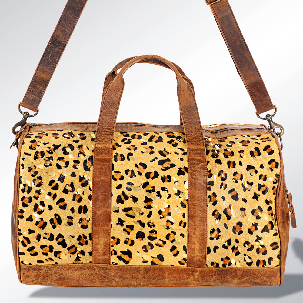 American Darling Duffel Hair On Genuine Leather Western Women Bag | Handbag Duffle Weekend Travel Bags for