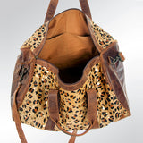 American Darling ADBGS174CHEGO Duffel Hair On Genuine Leather Women Bag Western Handbag Purse