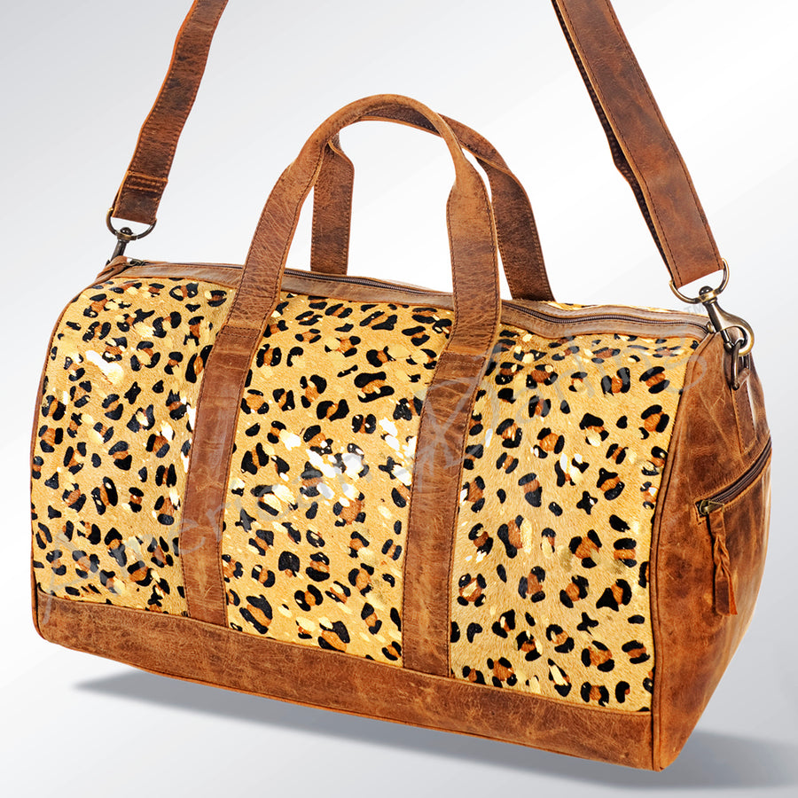 American Darling Duffel Hair On Genuine Leather Western Women Bag | Handbag Duffel Weekend Travel Bags for - Hilason