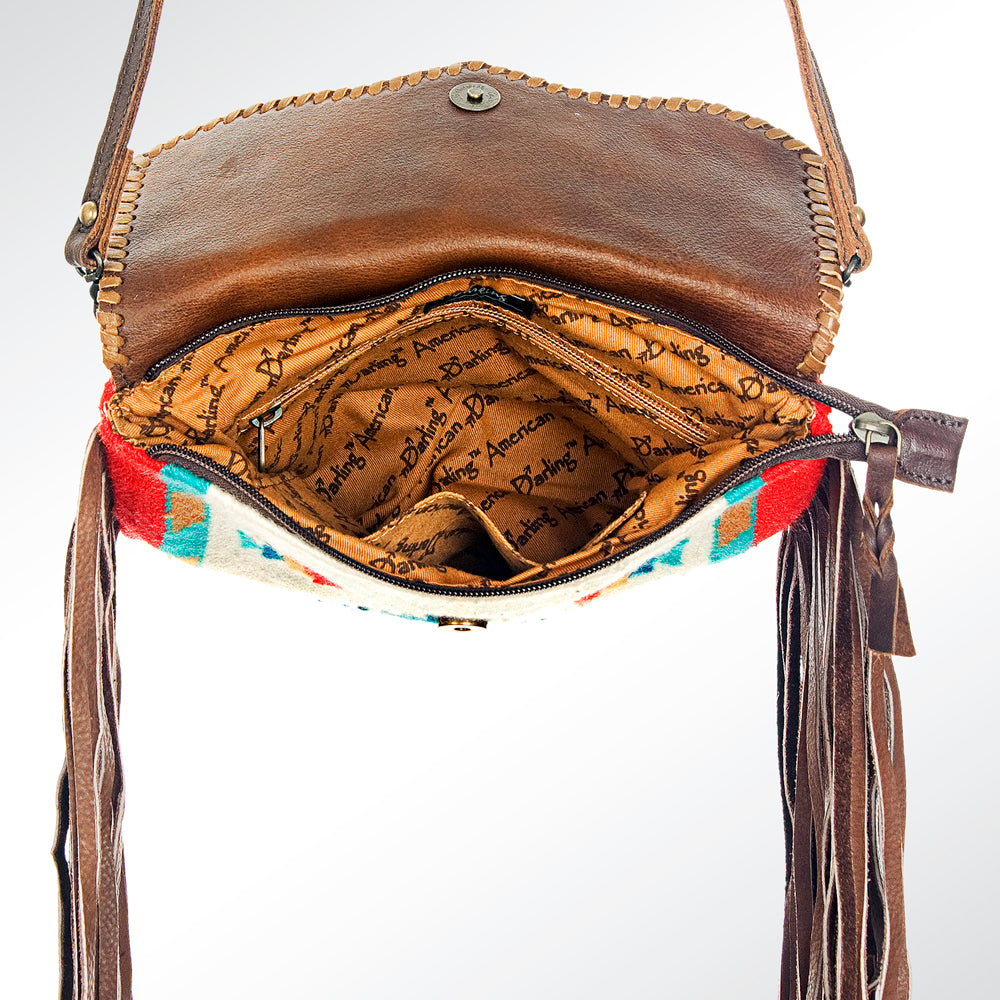 American Darling Saddle Blanket Genuine Leather Women Bag Western Handbag Purse