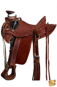 15 In Western Horse Wade Saddle American Leather Ranch Roping Mahogany - Uhorse