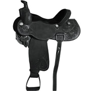 Hilason Western Horse Ranch Roping American Leather Saddle Black