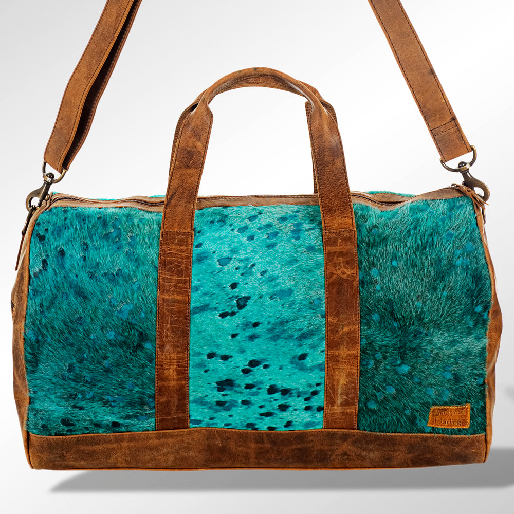 American Darling Duffel Hair On Genuine Leather Western Women Bag | Handbag Duffle Weekend Travel Bags for