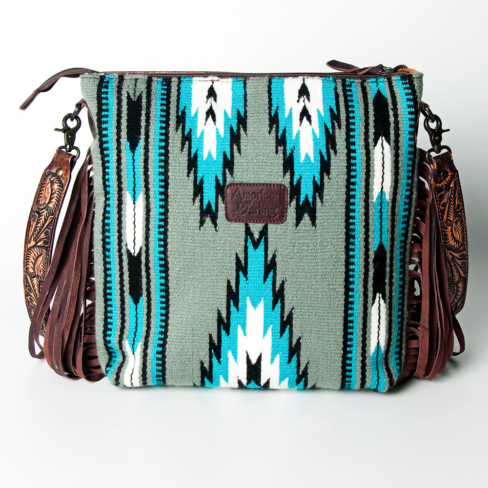 American Darling Cross Body Hand Tooled Saddle Blanket Genuine Leather Western Women Bag Handbag Purse | Crossbody for |Cute