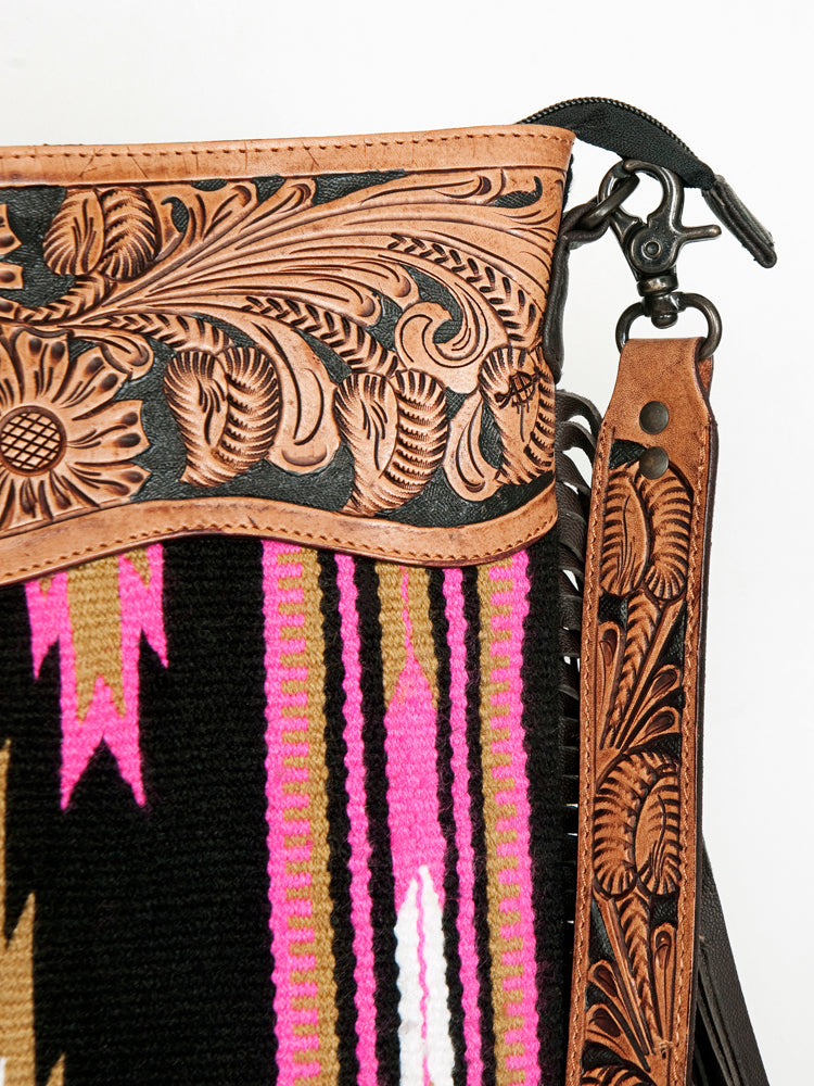 American Darling Cross Body Hand Tooled Saddle Blanket Genuine Leather Western Women Bag Handbag Purse | Crossbody for |Cute