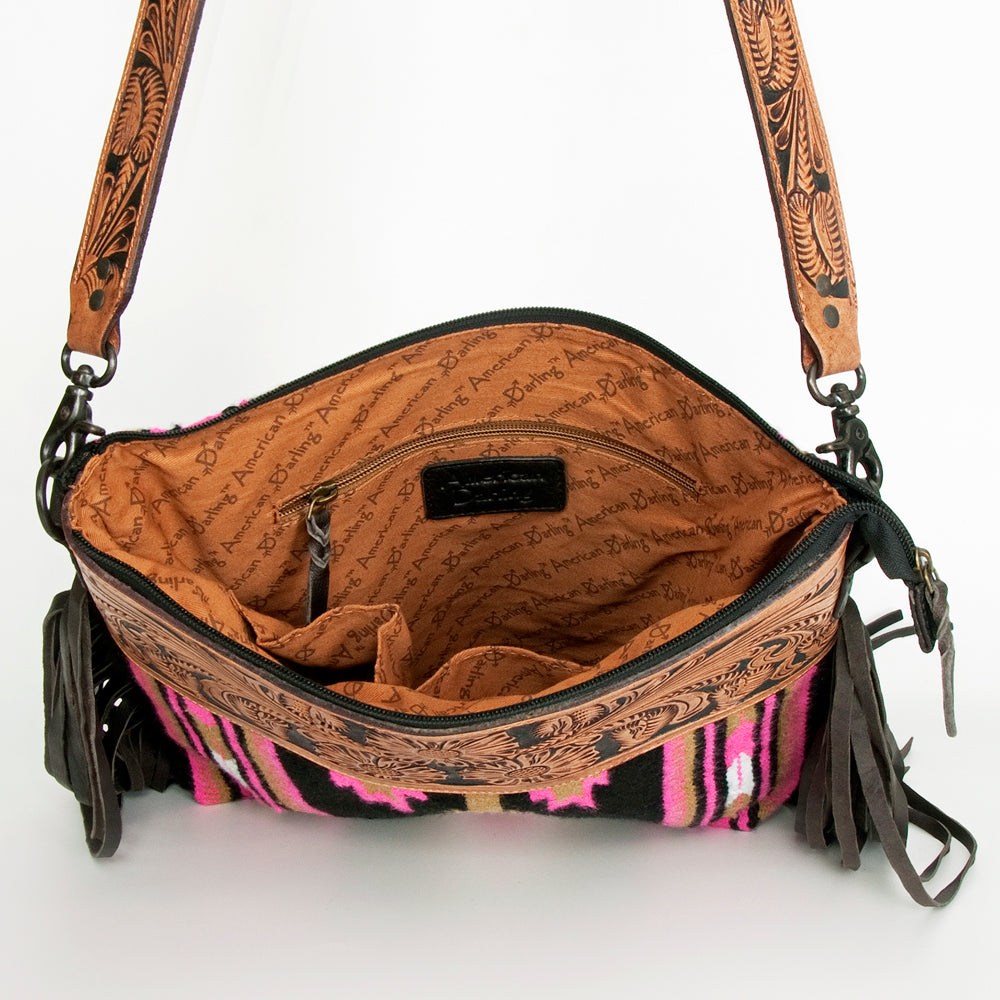 American Darling Cross Body Hand Tooled Saddle Blanket Genuine Leather Western Women Bag Handbag Purse | Crossbody for |Cute