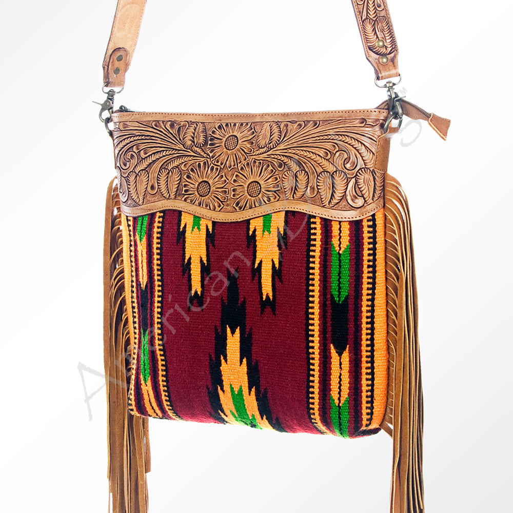 American Darling Cross Body Hand Tooled Saddle Blanket Genuine Leather Western Women Bag Handbag Purse | Crossbody for |Cute