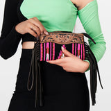 American Darling ADBGZ231 Clutch Hand Tooled Saddle Blanket Genuine Leather Women Bag Western Handbag Purse