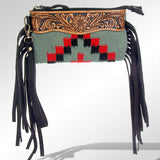 American Darling Wallet Hand Tooled Saddle Blanket Genuine Leather Western Women Bag | Handbag Purse Wristlet Travel Clutch