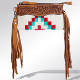 American Darling Wallet Hand Tooled Saddle Blanket Genuine Leather Western Women Bag | Handbag Purse Wristlet Travel Clutch
