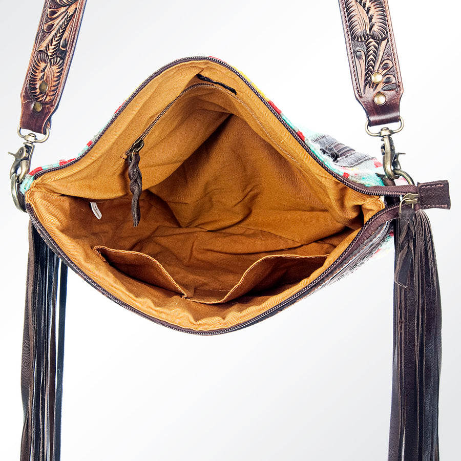 American Darling Cross Body Saddle Blanket Genuine Leather Western Women Bag | Pink Handbag Purse Crossbody for Cute