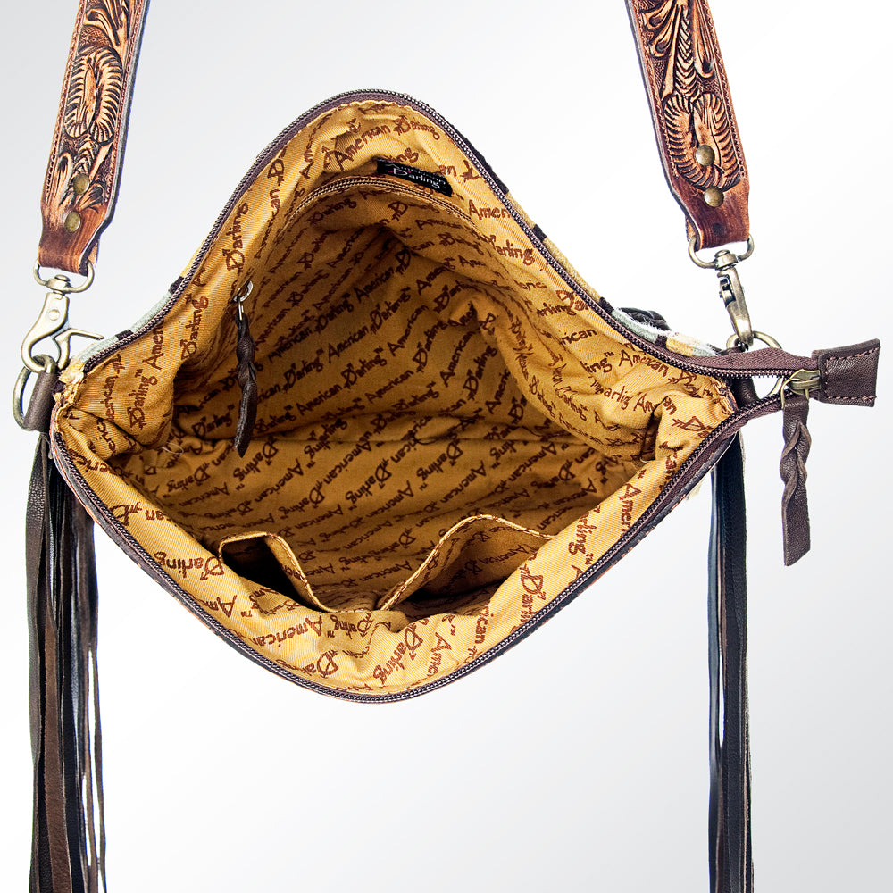 American Darling Cross Body Hand Tooled Saddle Blanket Genuine Leather Western Women Bag Handbag Purse | Crossbody for |Cute