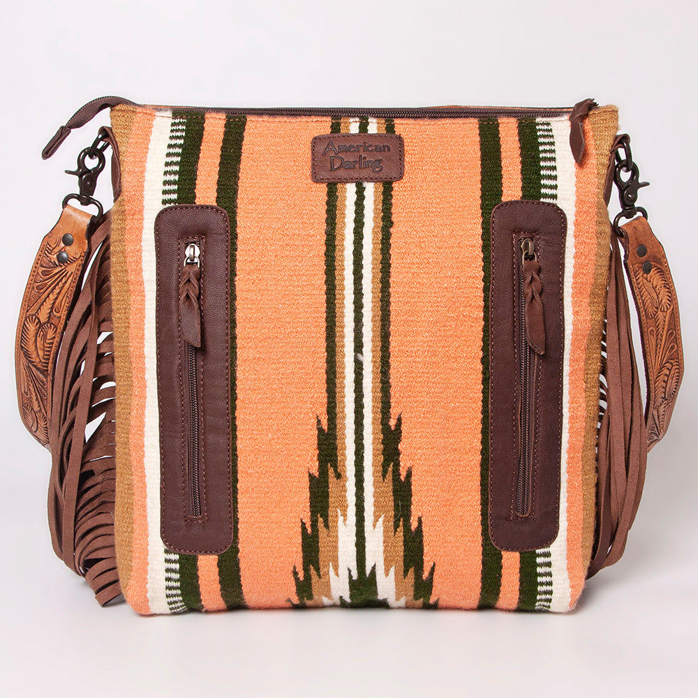 American Darling Cross Body Hand Tooled Saddle Blanket Genuine Leather Western Women Bag Handbag Purse | Crossbody for |Cute
