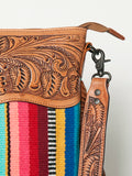 American Darling Cross Body Saddle Blanket Hand Tooled Genuine Leather Western Women Bag Handbag Purse Travel Bags College