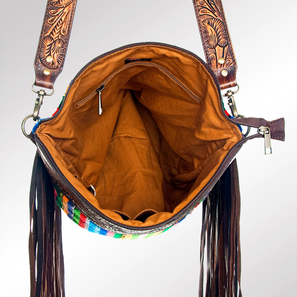 American Darling Cross Body Hand Tooled Saddle Blanket Genuine Leather Western Women Bag Handbag Purse | Crossbody for Cute