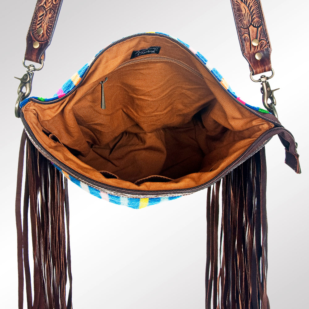 American Darling Cross Body Hand Tooled Saddle Blanket Genuine Leather Western Women Bag Handbag Purse | Crossbody for Cute