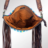 American Darling Cross Body Hand Tooled Saddle Blanket Genuine Leather Western Women Bag Handbag Purse | Crossbody for Cute