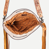American Darling Clutch Hand Tooled Saddle Blanket Fabric Genuine Leather Western Women Bag Handbag Purse | Purses for Cute
