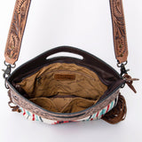 American Darling Clutch Hand Tooled Saddle Blanket Fabric Genuine Leather Western Women Bag Handbag Purse | Purses for Cute