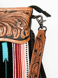 American Darling Signature Crossbody Hand Tooled Saddle Blanket Genuine Leather Western Women Bag Handbag Purse | for Cute