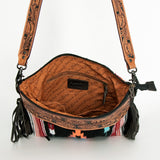 American Darling Signature Crossbody Hand Tooled Saddle Blanket Genuine Leather Western Women Bag Handbag Purse | for Cute