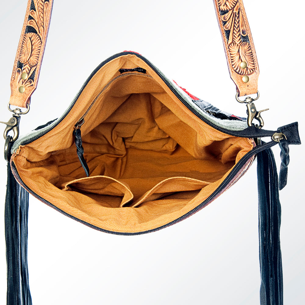 American Darling Cross Body Hand Tooled Saddle Blanket Genuine Leather Western Women Bag Handbag Purse | Crossbody for Cute