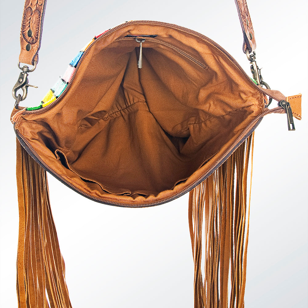 American Darling Cross Body Hand Tooled Saddle Blanket Genuine Leather Western Women Bag Handbag Purse | Crossbody for Cute
