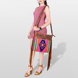 American Darling Signature Crossbody Hand Tooled Saddle Blanket Genuine Leather Western Women Bag Handbag Purse | for Cute