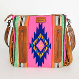 American Darling Signature Crossbody Hand Tooled Saddle Blanket Genuine Leather Western Women Bag Handbag Purse | for Cute