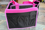 HILASON Western Horse Grooming Tote Bag Organizer Grooming Tool Kit Accessories Organizer Black/Pink