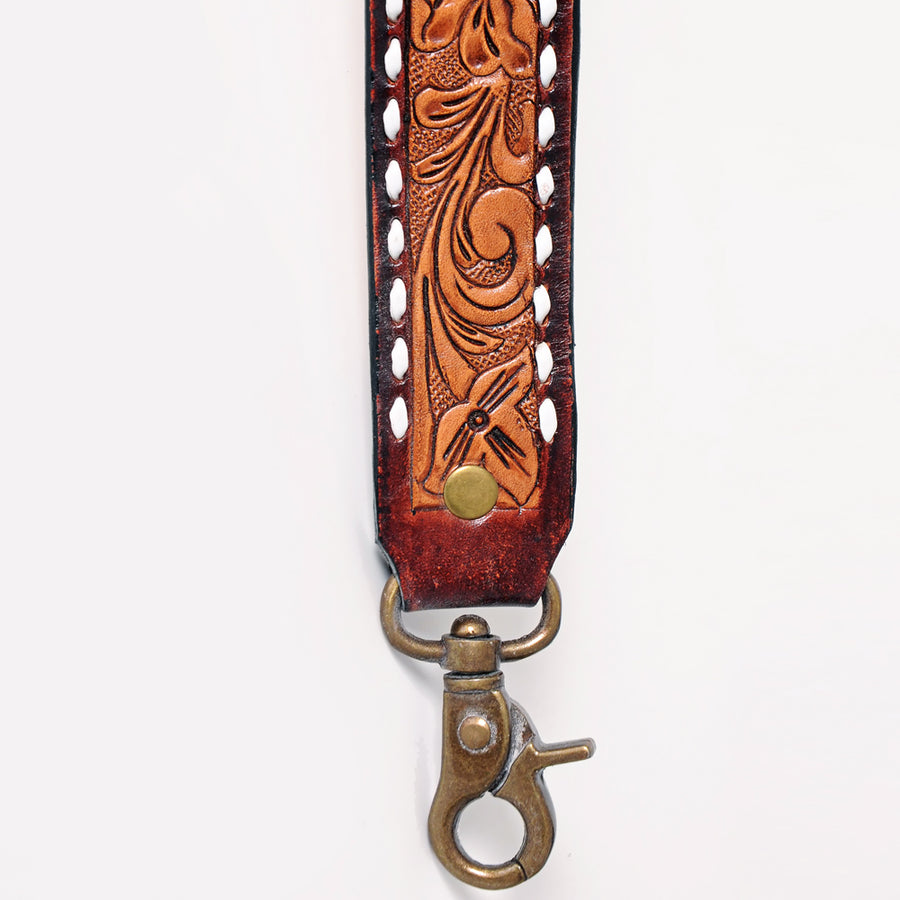 American Darling Hand Tooled Genuine Leather Crossbody Handle Strap for Bags Phone Wallet Purse Clutch
