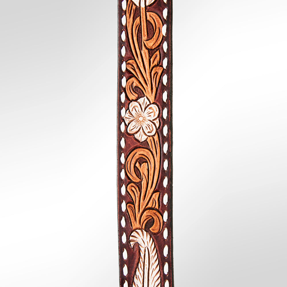 American Darling ADSTF118 Hand Tooled Genuine Leather Crossbody Handle Strap For Bags