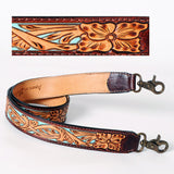 American Darling ADSTF119 Hand Tooled Genuine Leather Crossbody Handle Strap For Bags