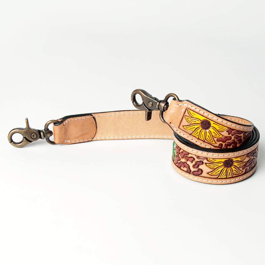 American Darling Hand Tooled Genuine Leather Crossbody Handle Strap for Bags Phone Wallet Purse Clutch