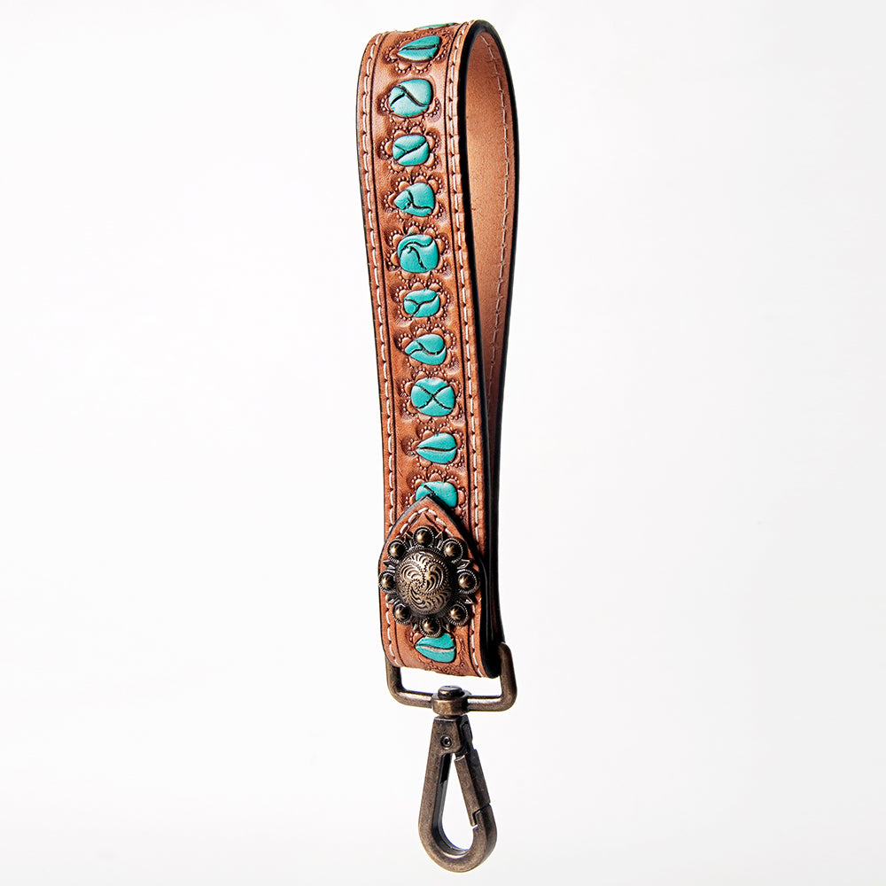 American Darling ADBRF128 Hand Tooled Genuine Leather Handle Strap For Wristlet Bags