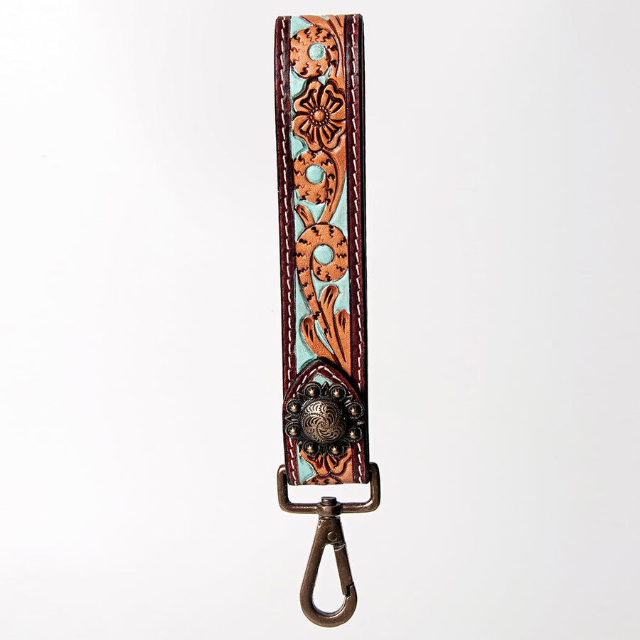 American Darling Hand Tooled Genuine Leather Handle Strap for Wristlet Bag Phone Wrist Keychain Wallet Purse Clutch Cellphone