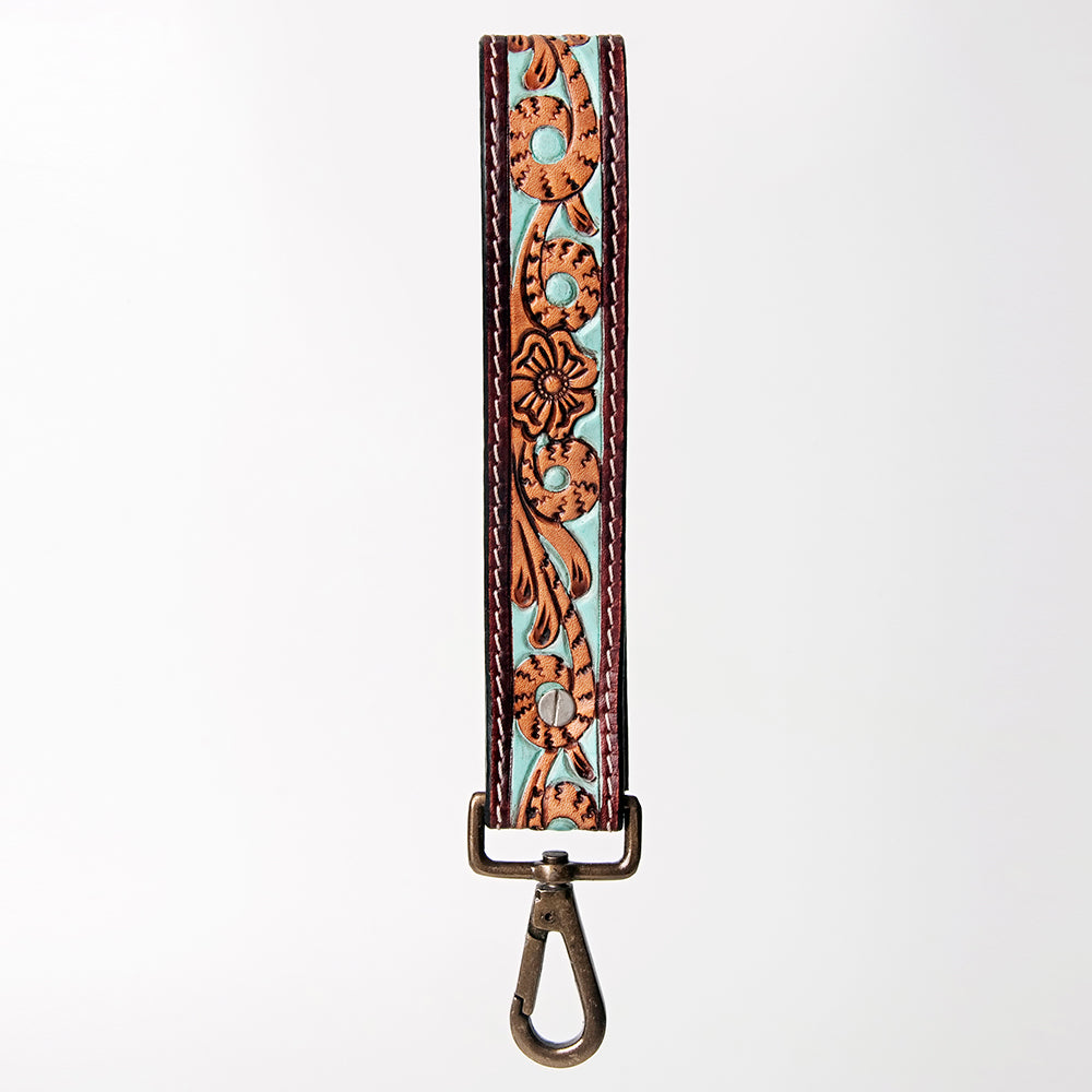 American Darling ADBRF131 Hand Tooled Genuine Leather Handle Strap For Wristlet Bags