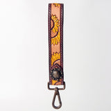 American Darling ADBRF132 Hand Tooled Genuine Leather Handle Strap For Wristlet Bags