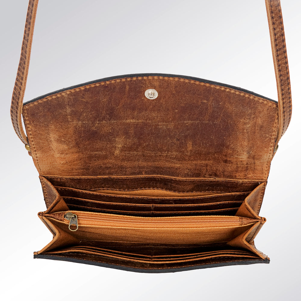 American Darling Organiser Hand Tooled Saddle Blanket Genuine Leather Western Women Bag Handbag Purse | for Cute |Organiser