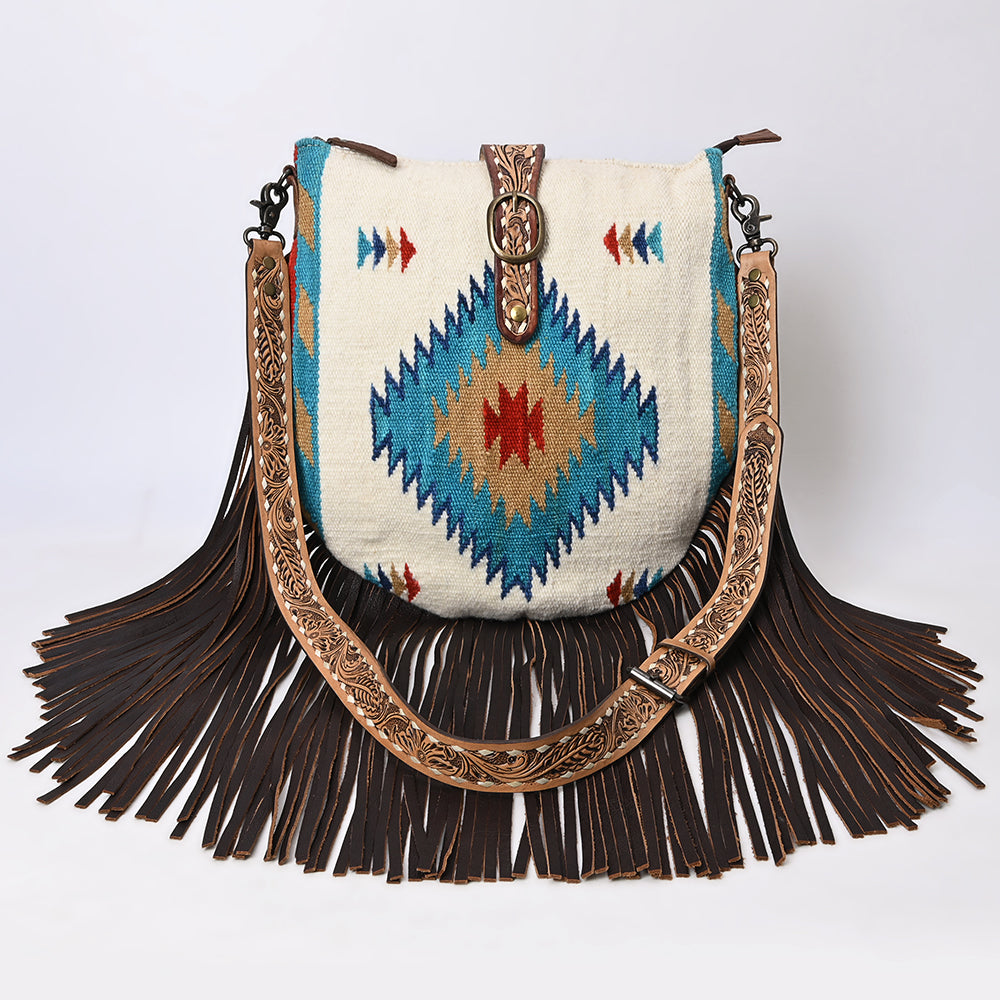 American Darling Crossbody Hand Tooled Saddle blanket Leather Western Women Bag Handbag Purse | Travel Bags College Casual
