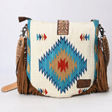 American Darling Crossbody Hand Tooled Saddle blanket Leather Western Women Bag Handbag Purse | Travel Bags College Casual
